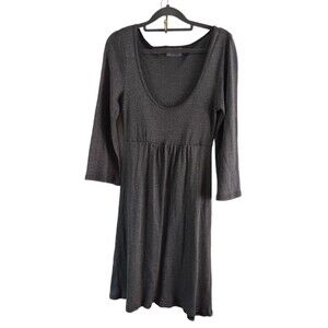 Michael Stars Gray Metallic Dress Womens One Size Fits Most A-Line Long Sleeve